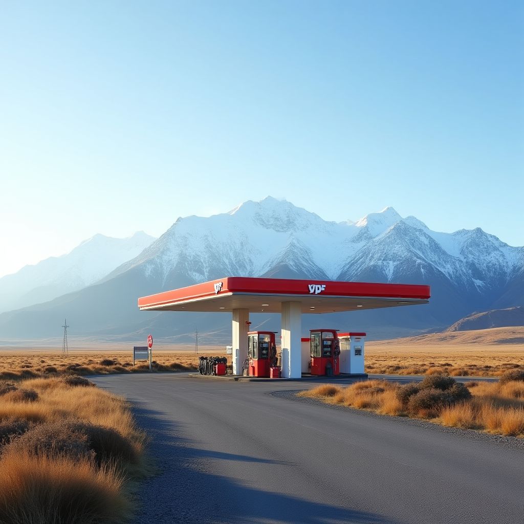 Estación YPF en la Patagonia